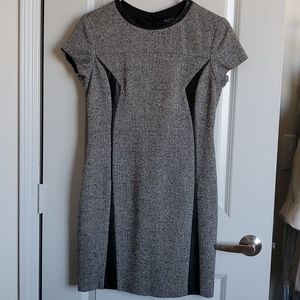 Rag & Bone Tweed Leather Trim Dress